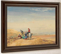 Shrimpers On Lancaster Sands By David Cox Fine Art Print