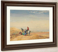 Shrimpers On Lancaster Sands By David Cox Fine Art Print