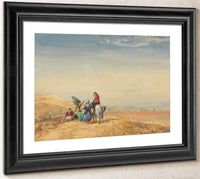 Shrimpers On Lancaster Sands By David Cox Fine Art Print