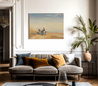 Shrimpers On Lancaster Sands By David Cox Fine Art Print