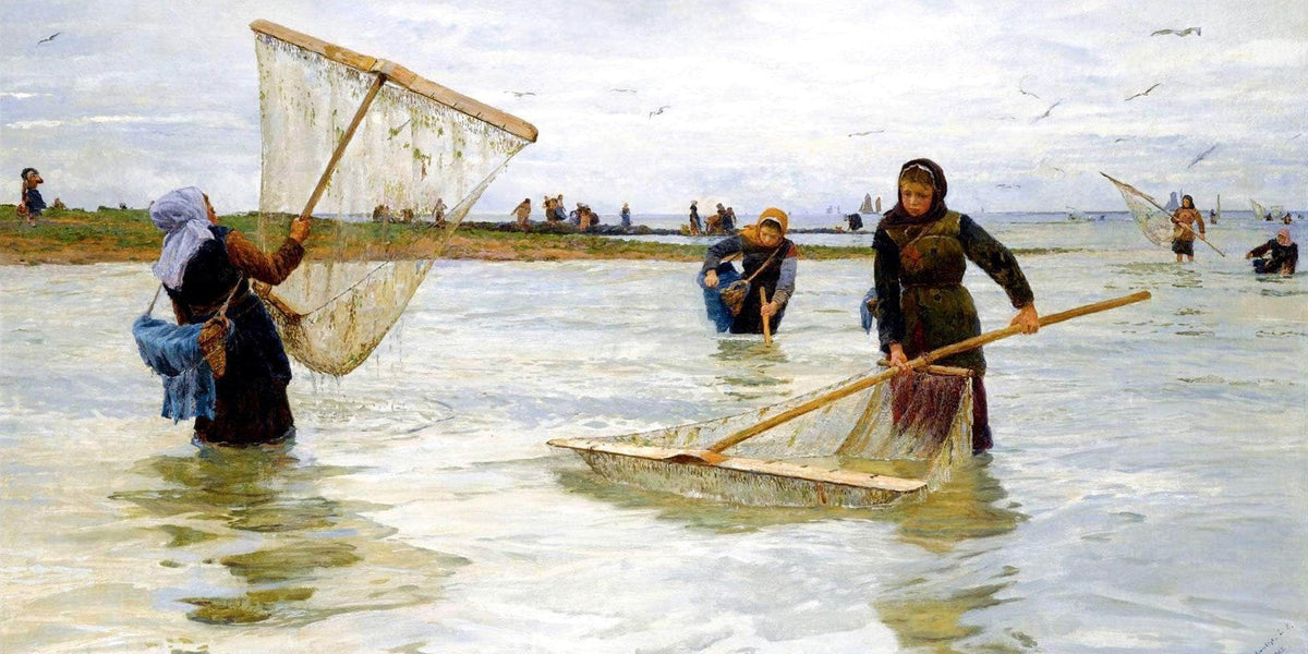 Shrimpers Painting Lionel Percy Smythe Canvas Art Fine Art Print