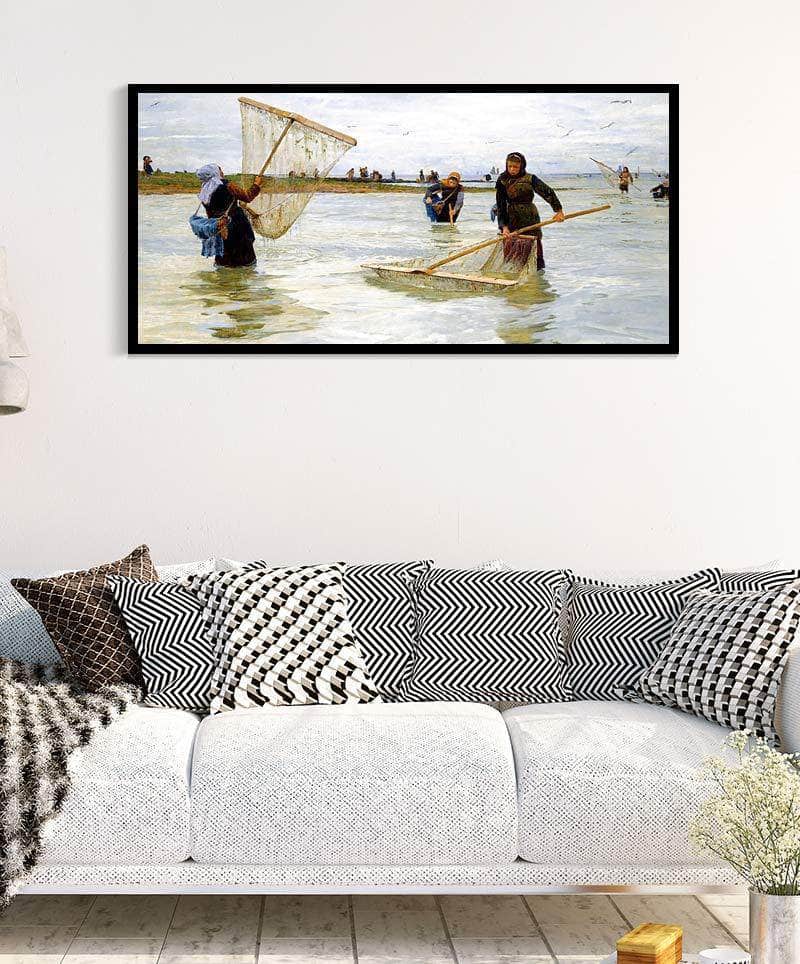 Shrimpers Painting Lionel Percy Smythe Canvas Art Fine Art Print
