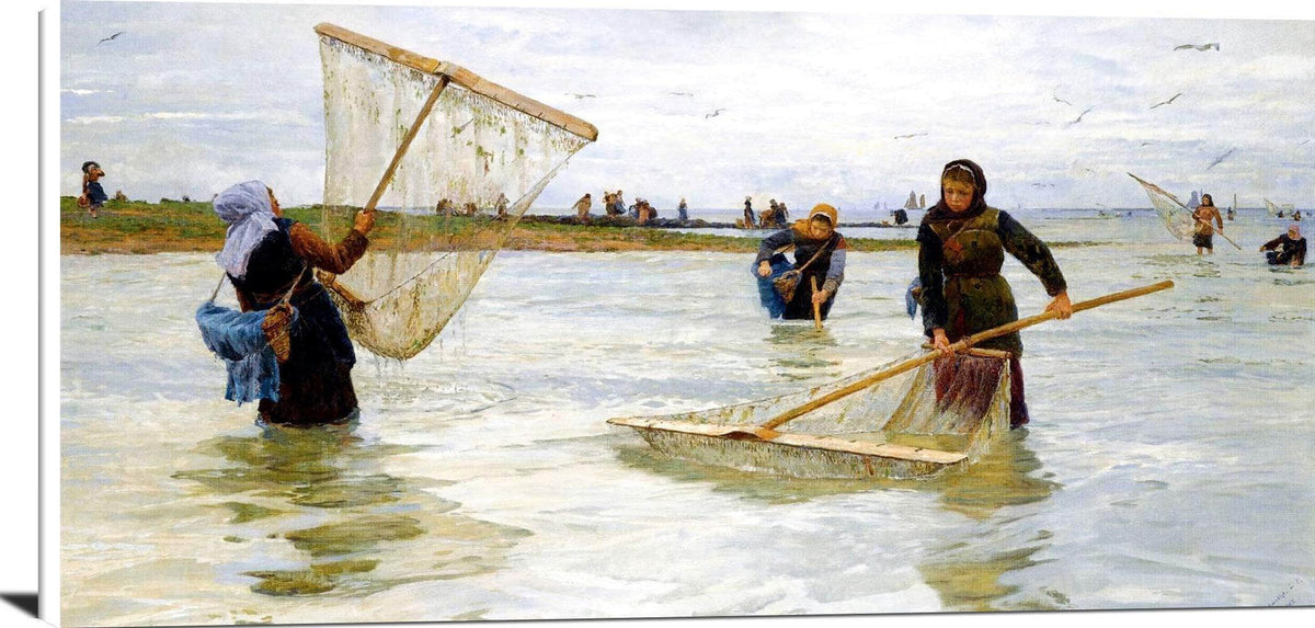 Shrimpers Painting Lionel Percy Smythe Canvas Art Fine Art Print
