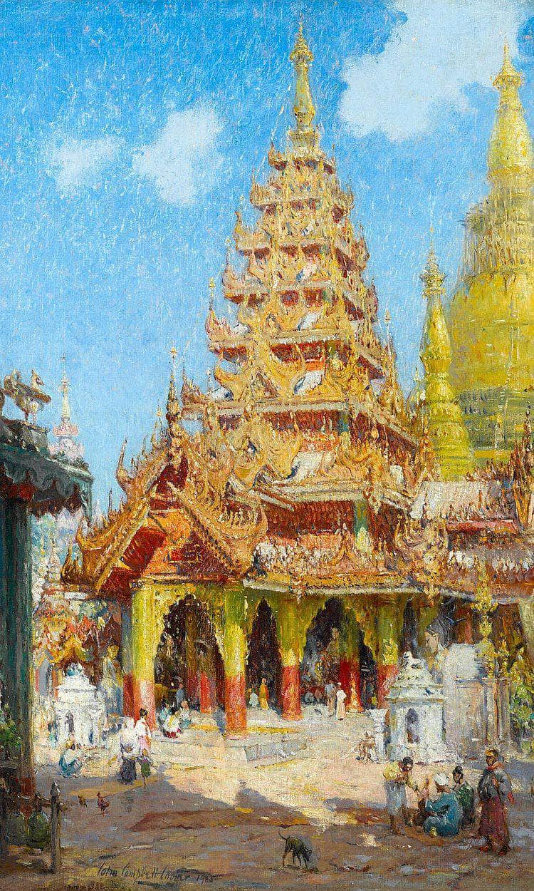 Shwe Dagon Pagoda, Burma By Colin Campbell Cooper Fine Art Print