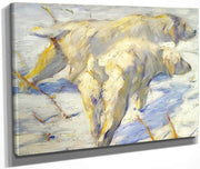 Siberian Sheepdogs (Siberians Dogs In The Snow) By Franz Marc Fine Art Print