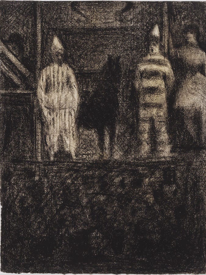 Sidewalk Show By Georges Pierre Seurat Fine Art Print