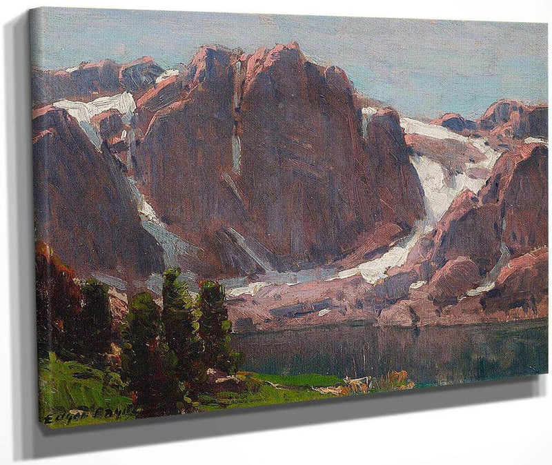 Sierra Lake (Believed To Be Temple Crag) By Edgar Payne Fine Art Print
