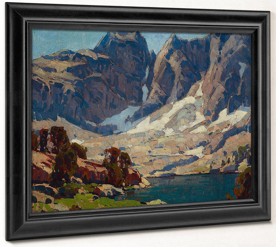 Sierra Lake Beneath Glaciers By Edgar Payne Fine Art Print