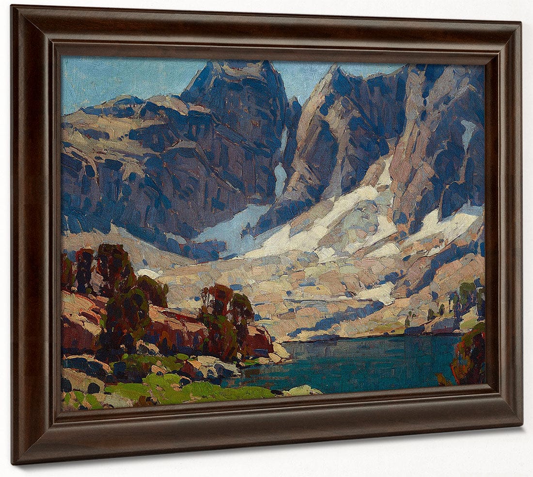 Sierra Lake Beneath Glaciers By Edgar Payne Fine Art Print