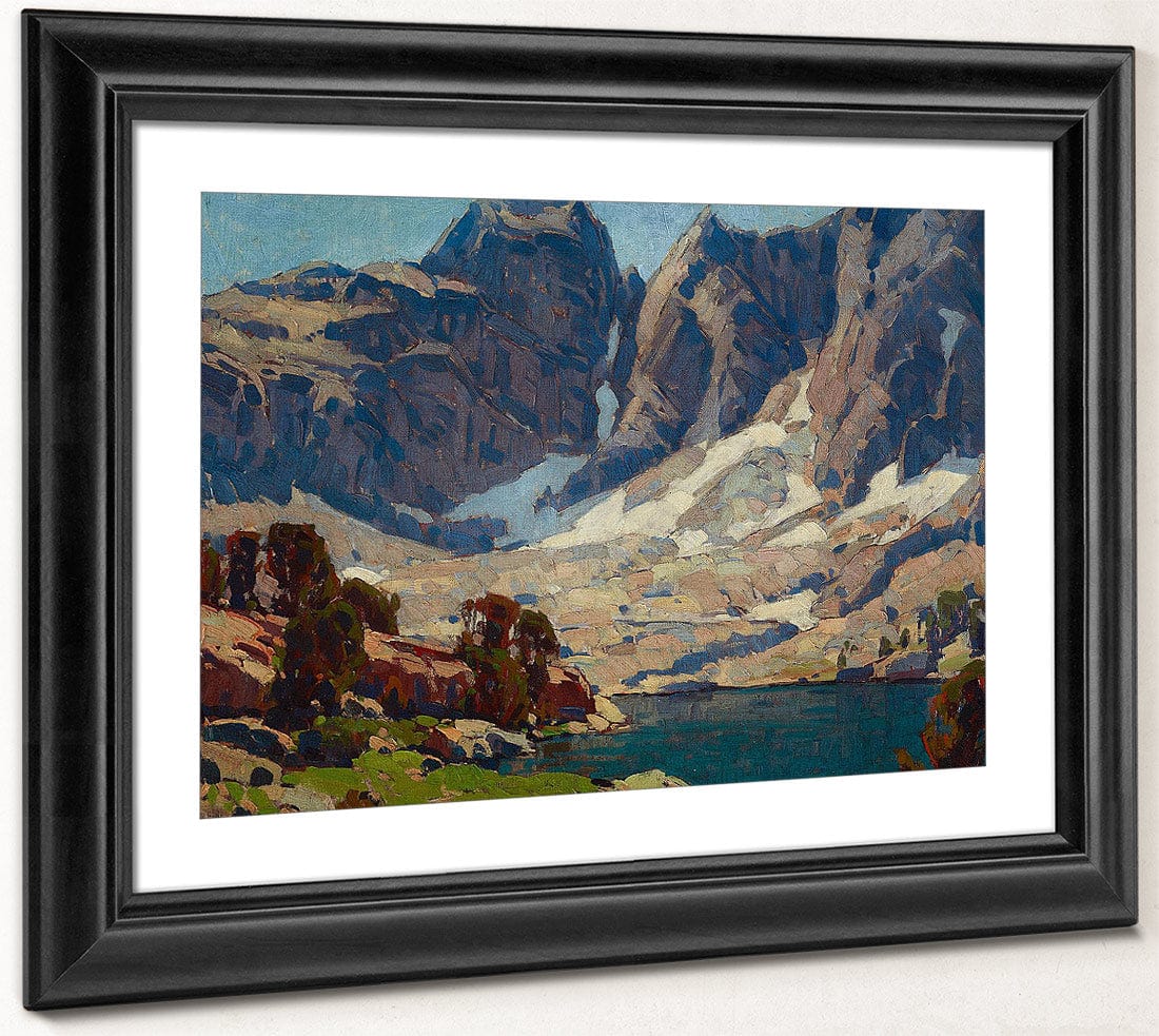 Sierra Lake Beneath Glaciers By Edgar Payne Fine Art Print