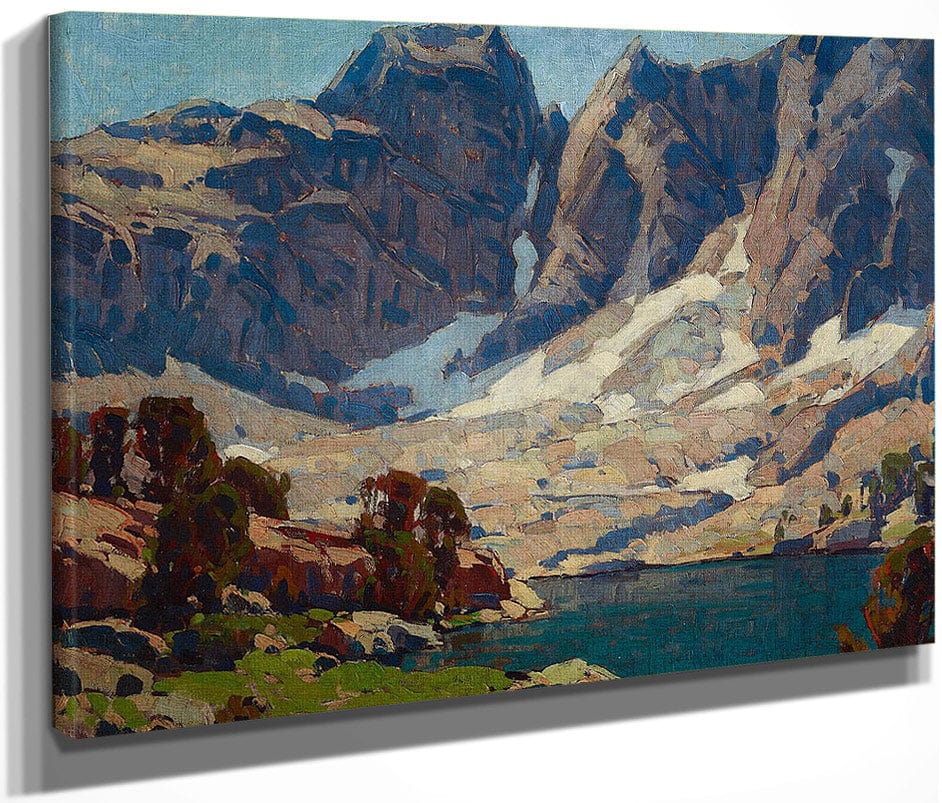 Sierra Lake Beneath Glaciers By Edgar Payne Fine Art Print