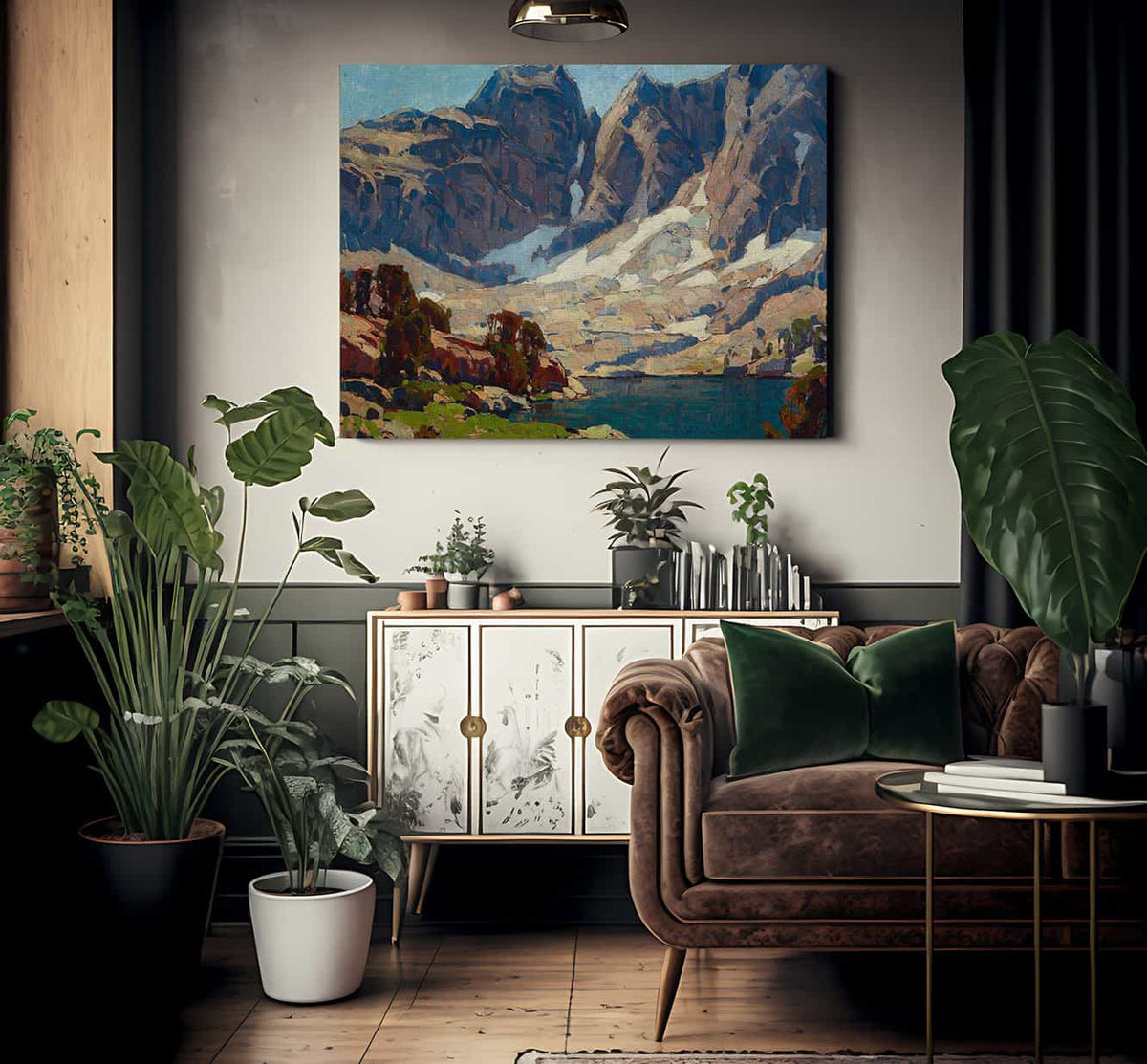 Sierra Lake Beneath Glaciers By Edgar Payne Fine Art Print