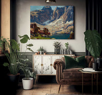 Sierra Lake Beneath Glaciers By Edgar Payne Fine Art Print