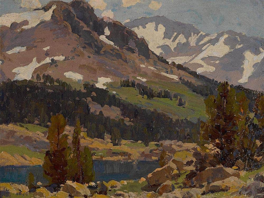 Sierra Slopes And Lake By Edgar Payne Fine Art Print