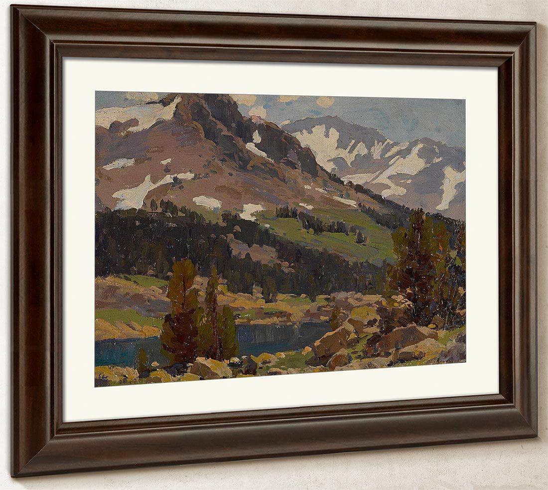 Sierra Slopes And Lake By Edgar Payne Fine Art Print