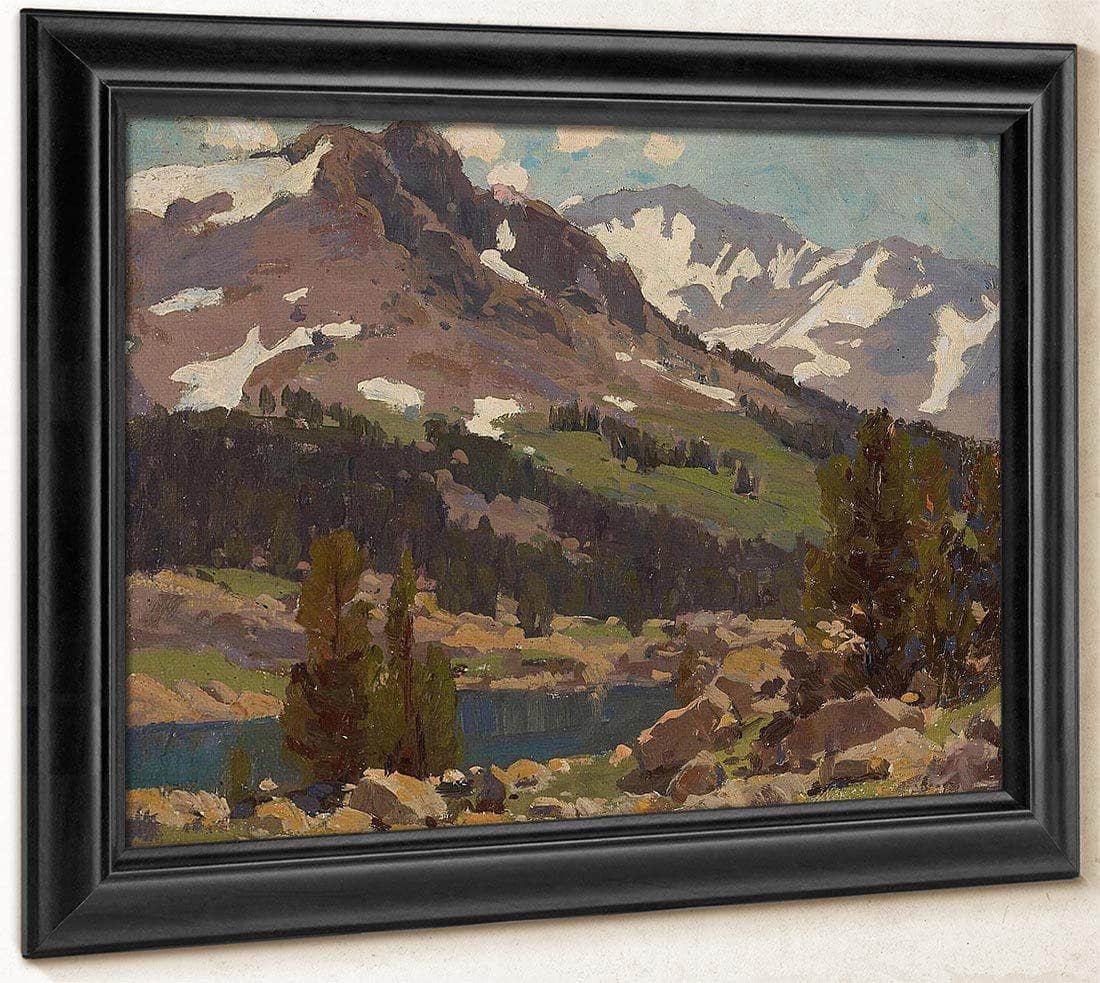 Sierra Slopes And Lake By Edgar Payne1 Fine Art Print