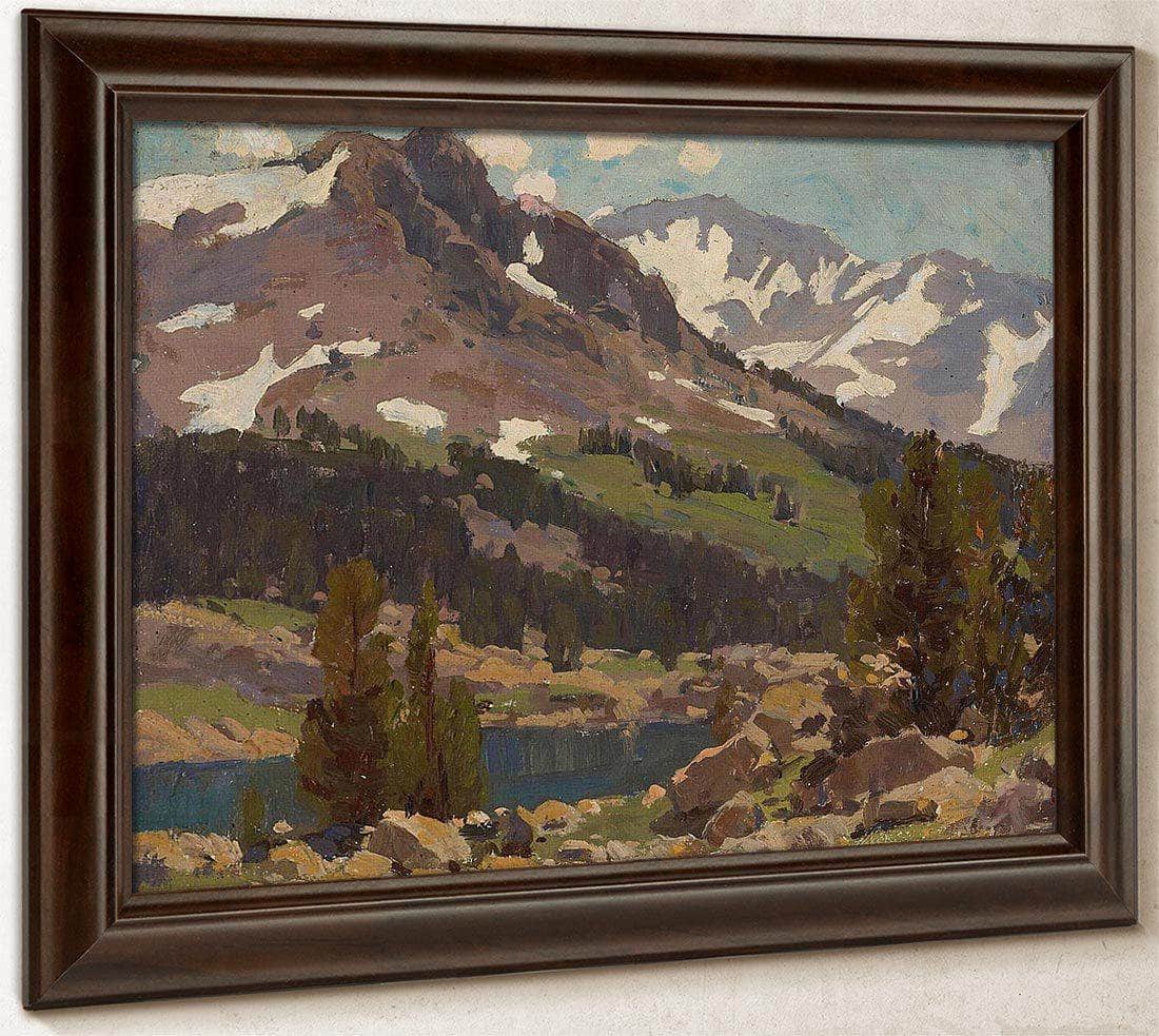 Sierra Slopes And Lake By Edgar Payne1 Fine Art Print