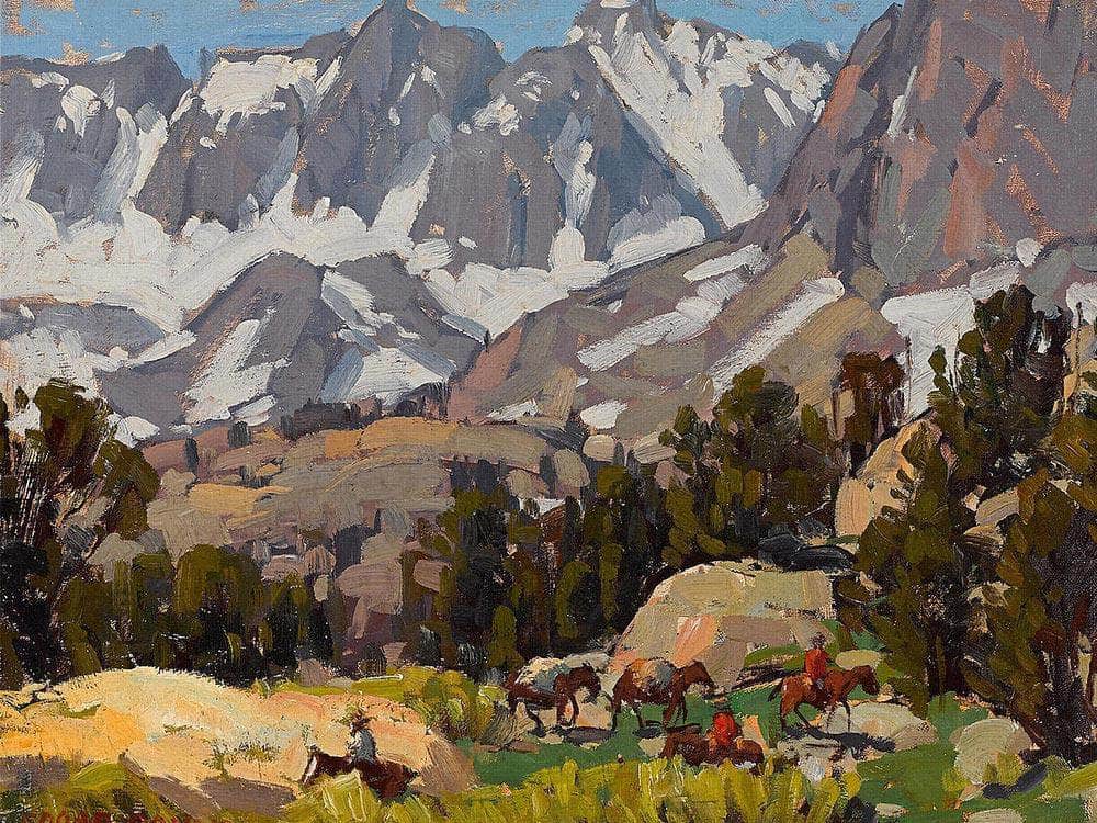 Sierra With Packers By Edgar Payne Fine Art Print