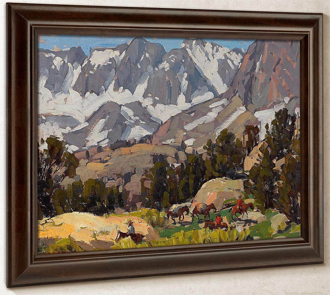 Sierra With Packers By Edgar Payne Fine Art Print