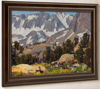 Sierra With Packers By Edgar Payne Fine Art Print
