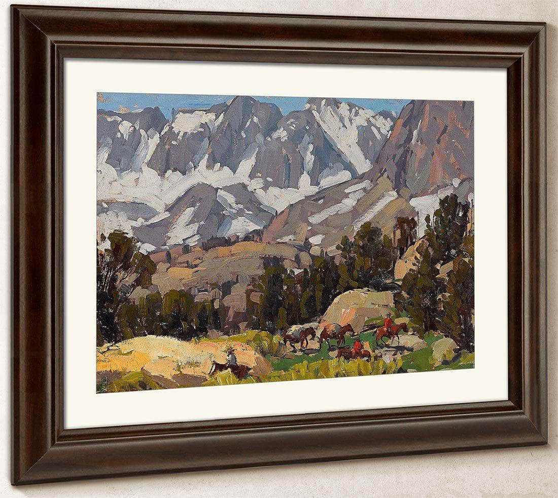 Sierra With Packers By Edgar Payne Fine Art Print