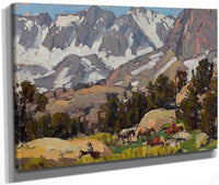 Sierra With Packers By Edgar Payne Fine Art Print