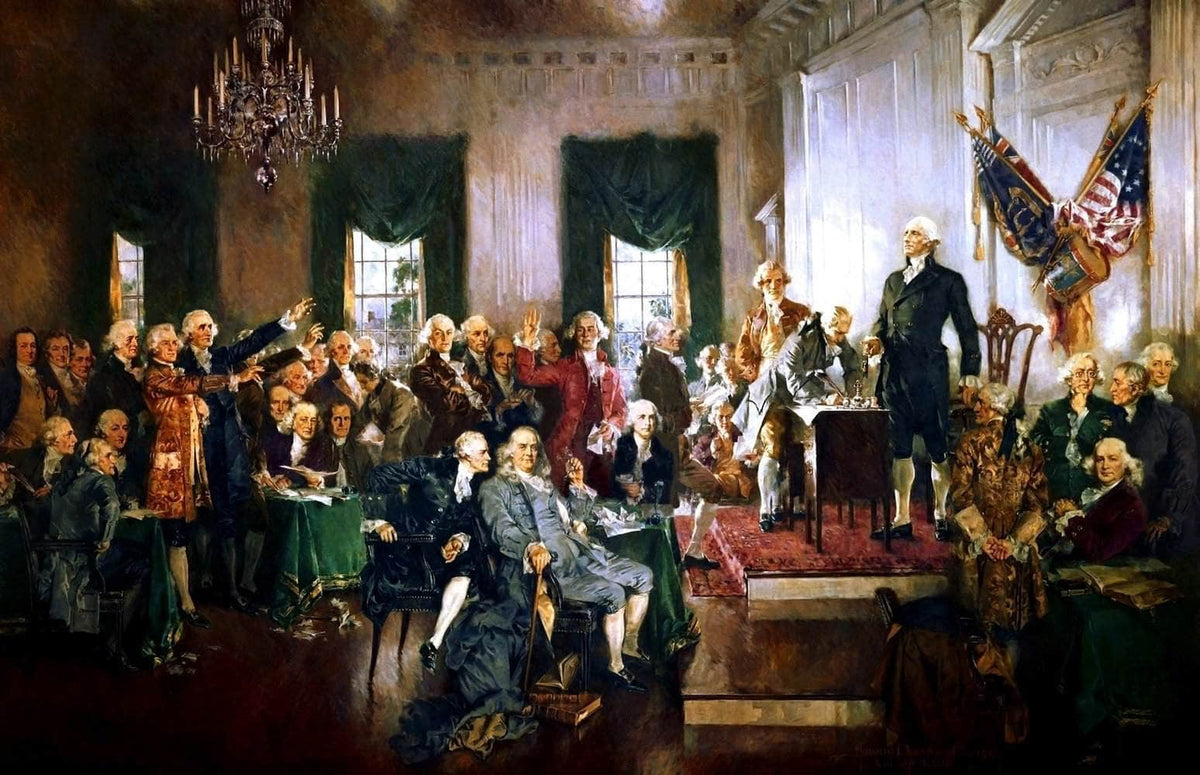 Signing Of The Constitution United States Painting Howard Christy Canvas Art Fine Art Print