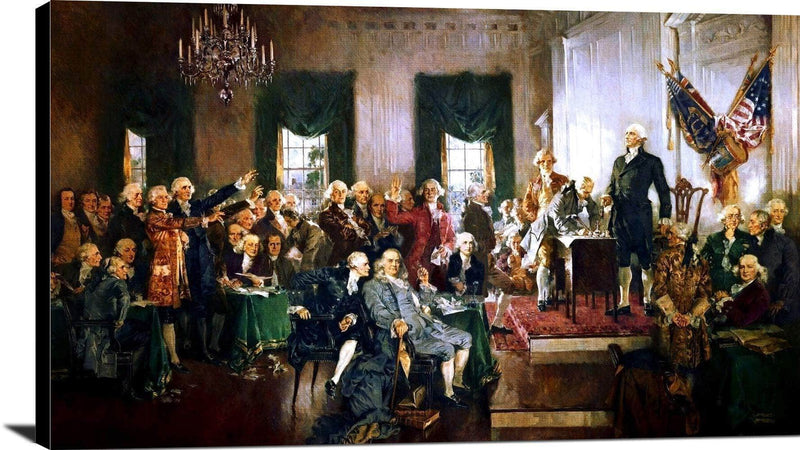 Signing Of The Constitution United States Painting Howard Christy Canvas Art Fine Art Print