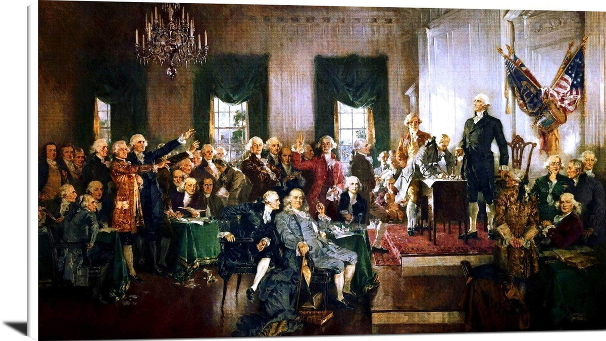Signing Of The Constitution United States Painting Howard Christy Canvas Art Fine Art Print