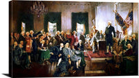 Signing The Constitution Of The United States Painting Howard Christy Canvas Art Fine Art Print