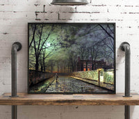 Silver Moonlight Painting John Atkinson Grimshaw Canvas Art Fine Art Print