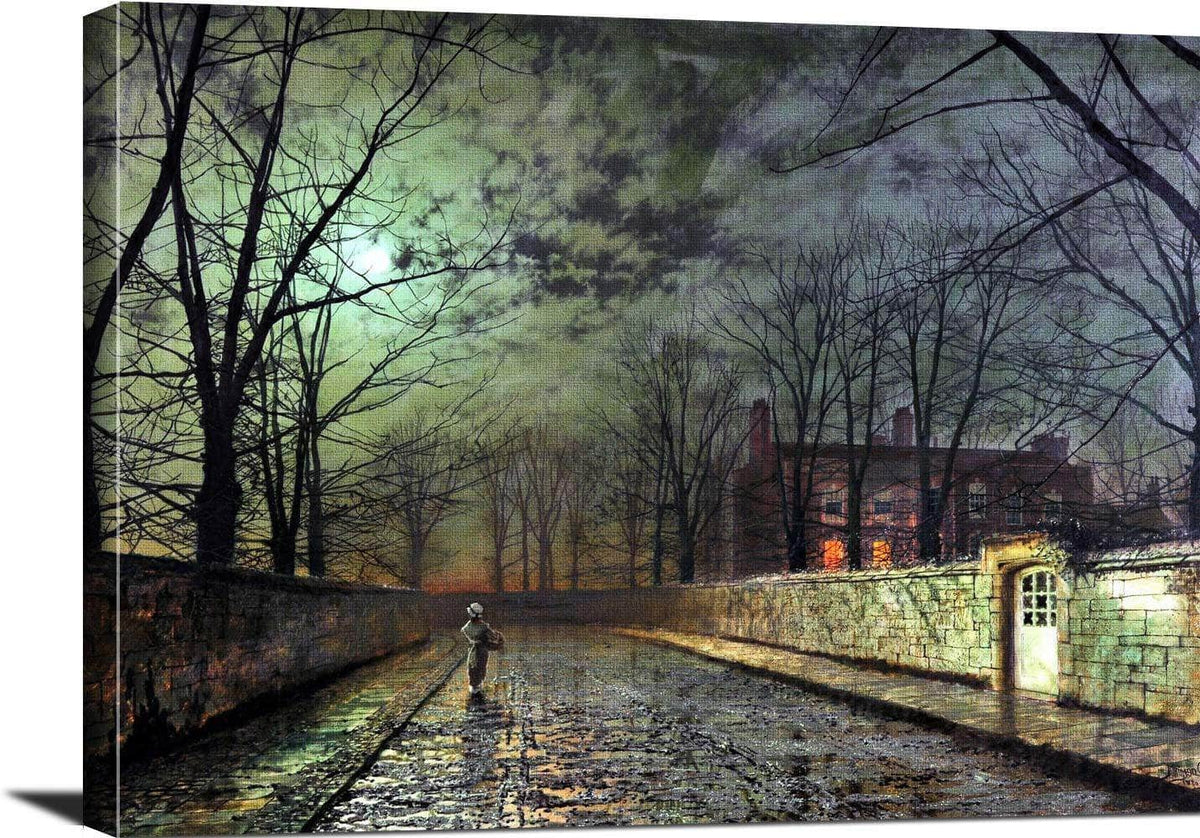 Silver Moonlight Painting John Atkinson Grimshaw Canvas Art Fine Art Print