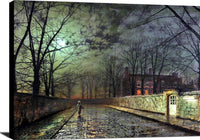 Silver Moonlight Painting John Atkinson Grimshaw Canvas Art Fine Art Print