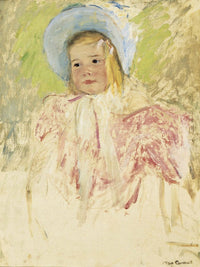 Simone In A Blue Bonnet (No. 1) By Mary Cassatt Fine Art Print