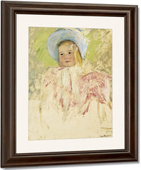 Simone In A Blue Bonnet (No. 1) By Mary Cassatt Fine Art Print