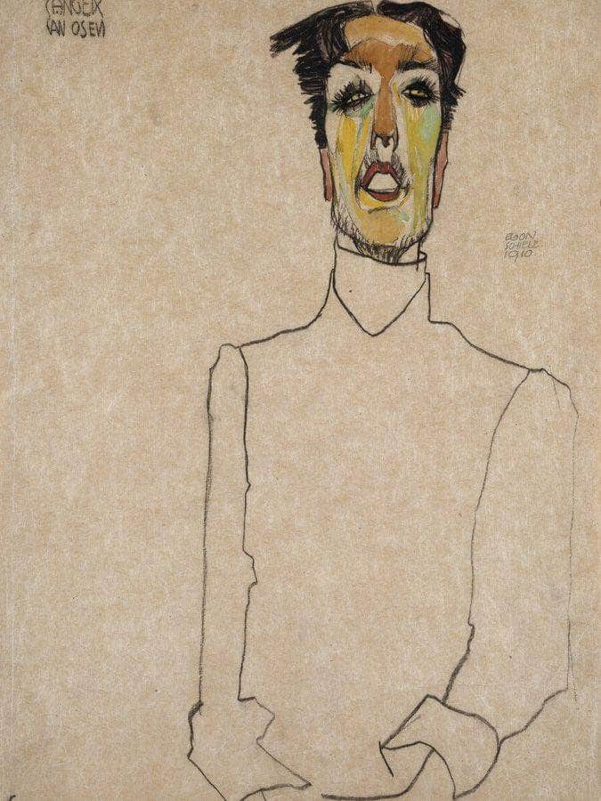 Singer Van Osen By Egon Schiele Fine Art Print