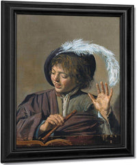 Singing Boy With A Flute By Frans Hals Fine Art Print