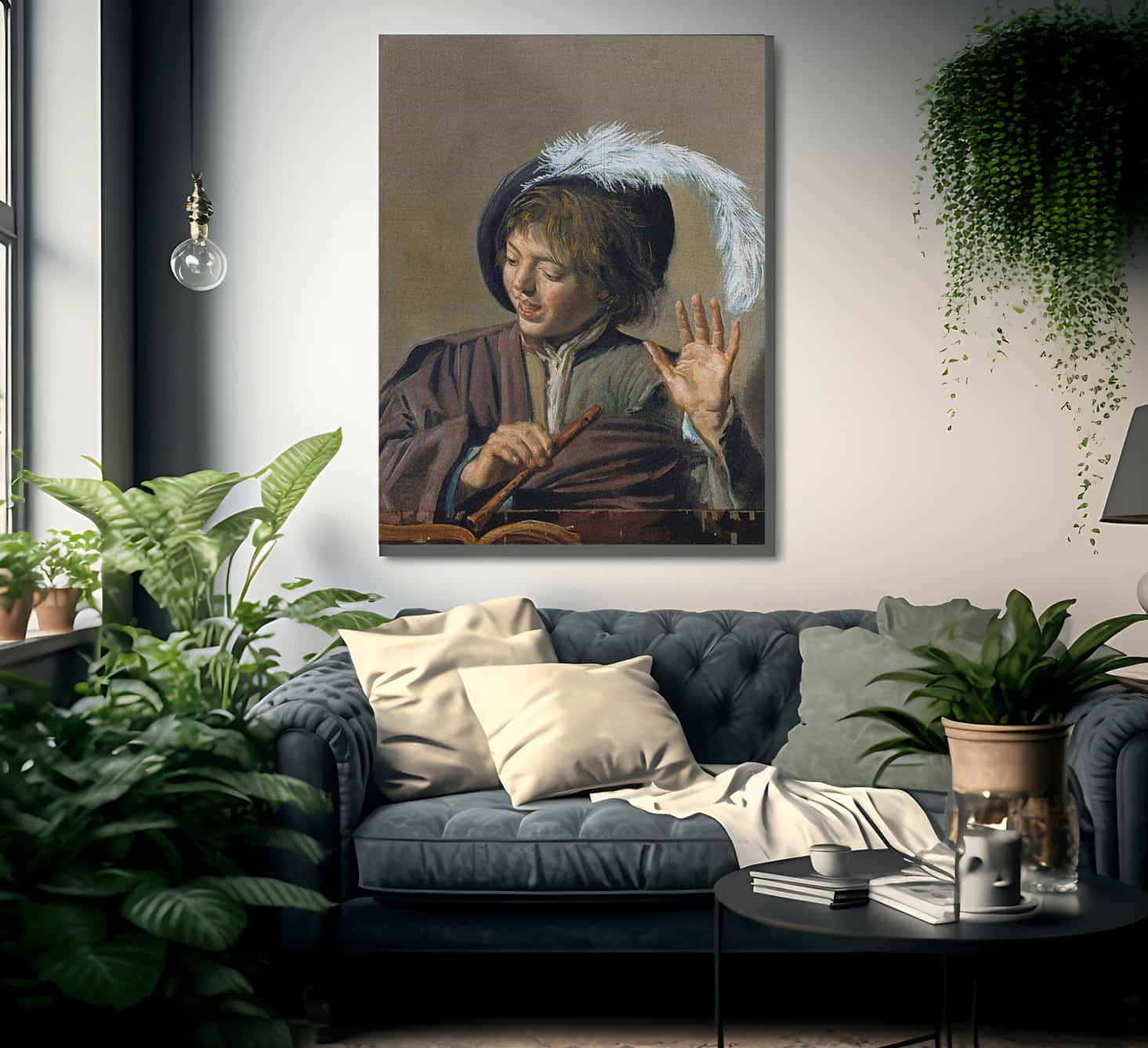 Singing Boy With A Flute By Frans Hals Fine Art Print