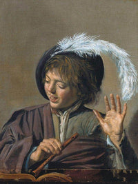 Singing Boy With A Flute By Frans Hals Fine Art Print