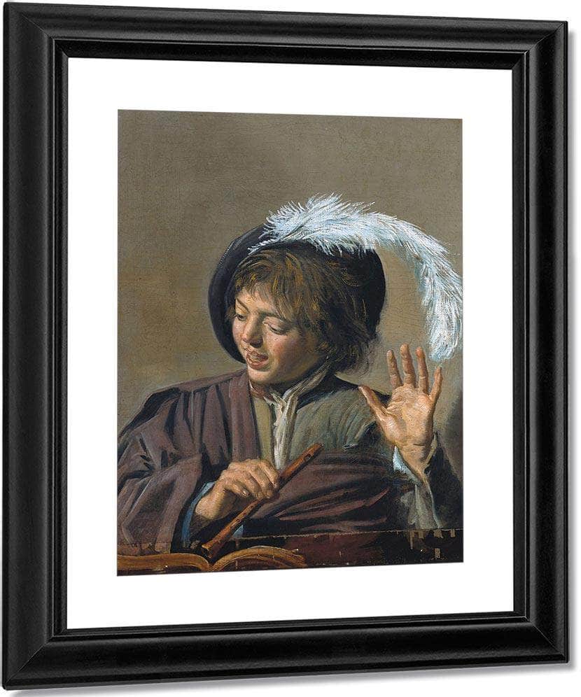 Singing Boy With A Flute By Frans Hals Fine Art Print