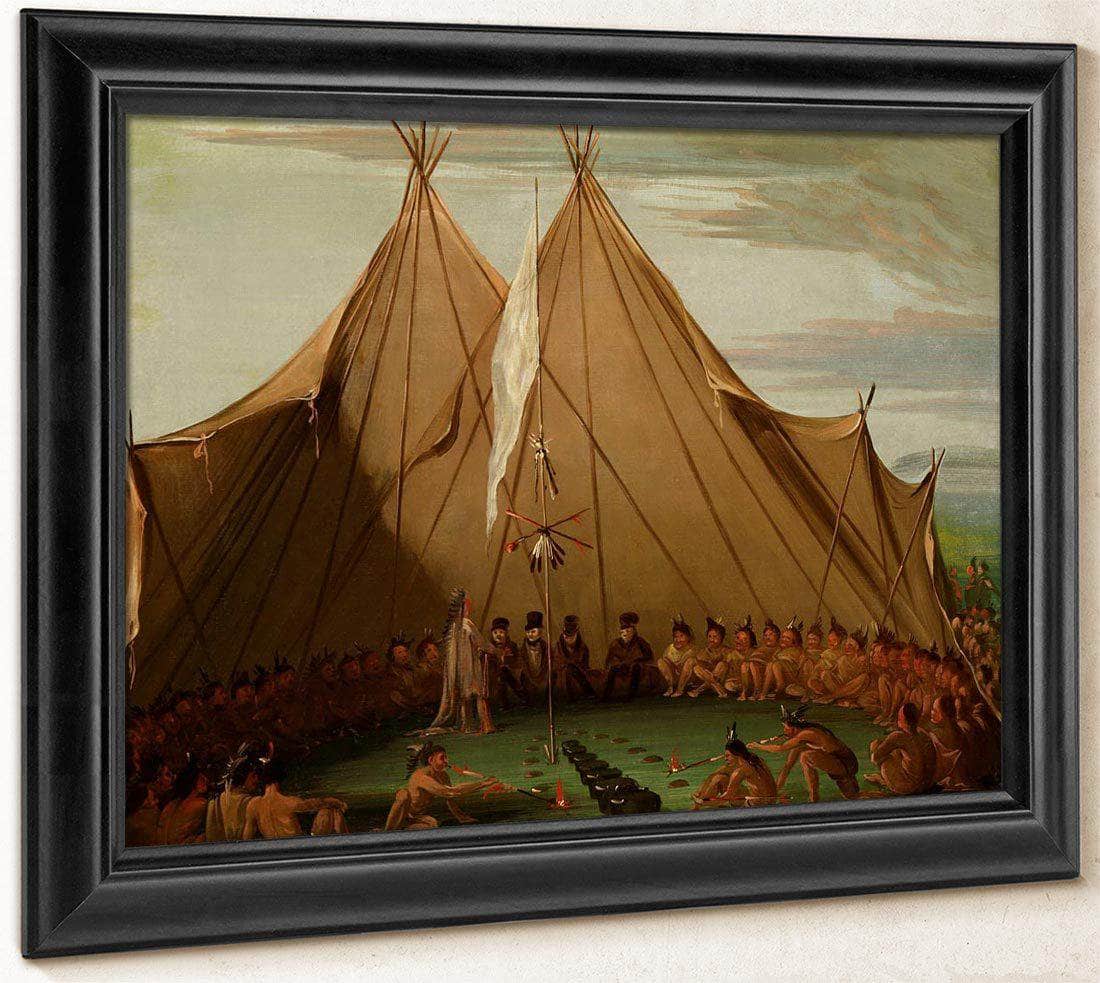 Sioux Dog Feast By George Catlin Fine Art Print
