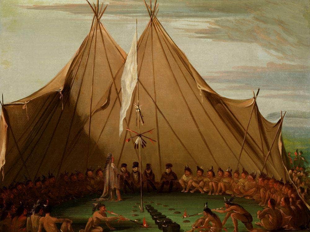 Sioux Dog Feast By George Catlin Fine Art Print
