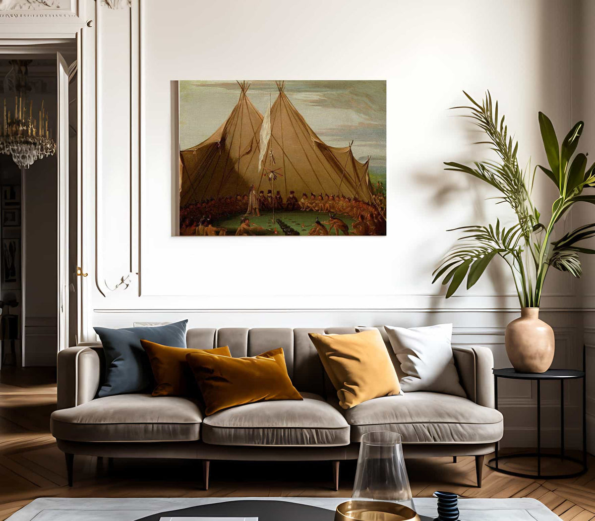 Sioux Dog Feast By George Catlin Fine Art Print