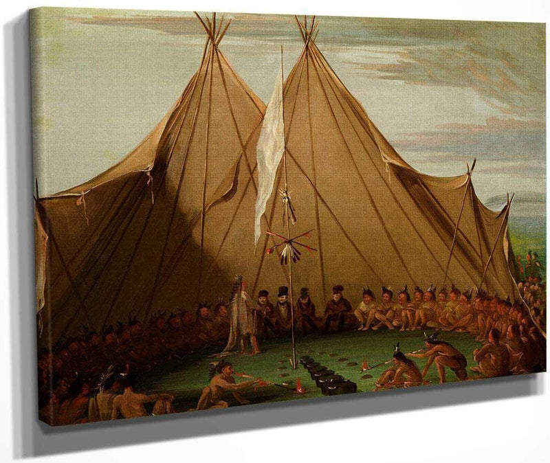 Sioux Dog Feast By George Catlin Fine Art Print