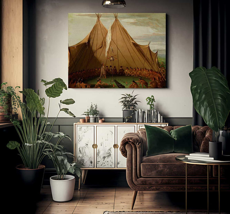 Sioux Dog Feast By George Catlin Fine Art Print