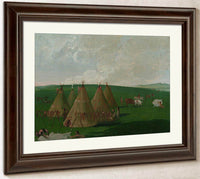 Sioux Encamped On The Upper Missouri, Dressing Buffalo Meat And Robes By George Catlin Fine Art Print