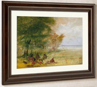 Sioux Indian Council, Chiefs In Profound Deliberation By George Catlin Fine Art Print