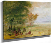 Sioux Indian Council, Chiefs In Profound Deliberation By George Catlin Fine Art Print