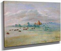 Sioux Village, Lake Calhoun, Near Fort Snelling By George Catlin Fine Art Print