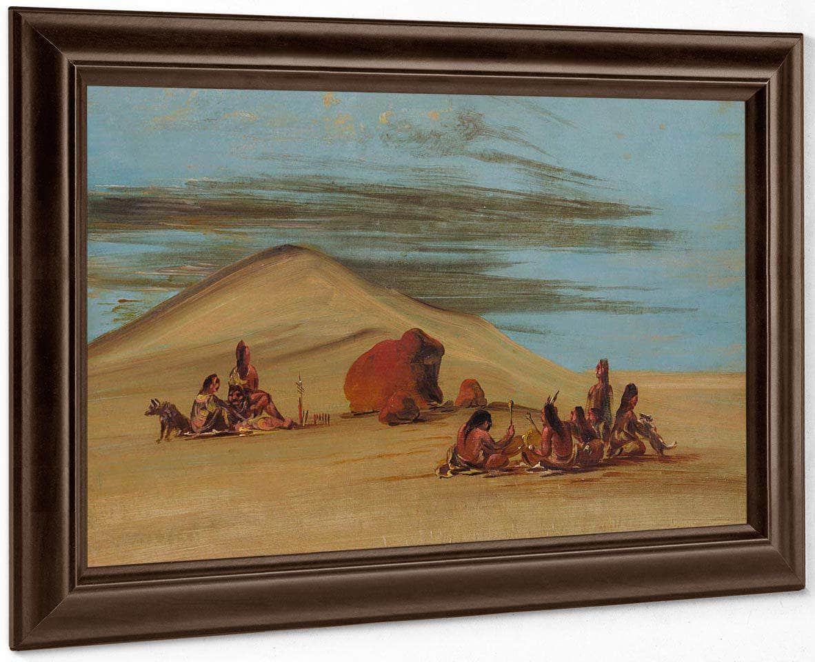 Sioux Worshiping At The Red Boulders By George Catlin Fine Art Print